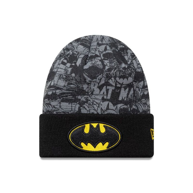 New Era Batman Youth DC Black Cuff Knit Beanie - uniwersalny kötött sapka