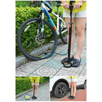 Rockbros Floor Pump with Pressure Gauge - Black and Orange narancssárga pumps