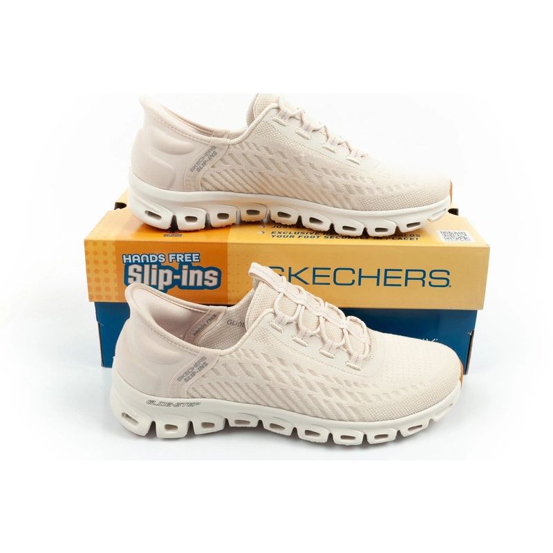 Skechers Glide-Step women's sneakers comfortable ecru slip-ins cipő