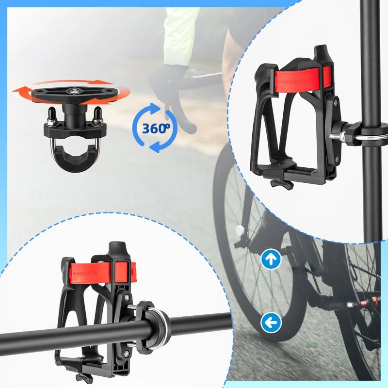 Rockbros 31210029 Motorcycle Bottle Holder - Black and Red piros training equipment