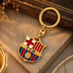 FC Barcelona original coat of arms keychain licensed złoty póló B6006