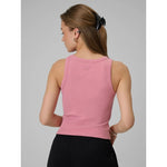 Women's slim ribbed knit top 4F
