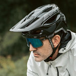 Rockbros LK-99 Mountain Bike Helmet with Adjustable Visor and Magnetic Closure 58-62 cm - Black czarny lights