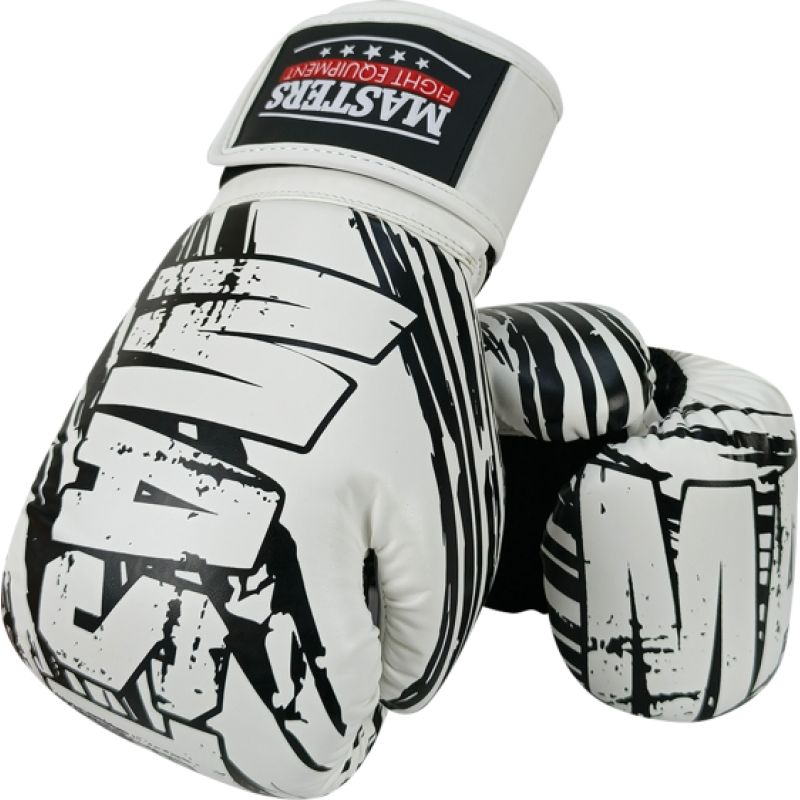 MASTERS FIGHT EQUIPMENT RPU-STYLE boxing gloves white fehér kesztyű 013110-05