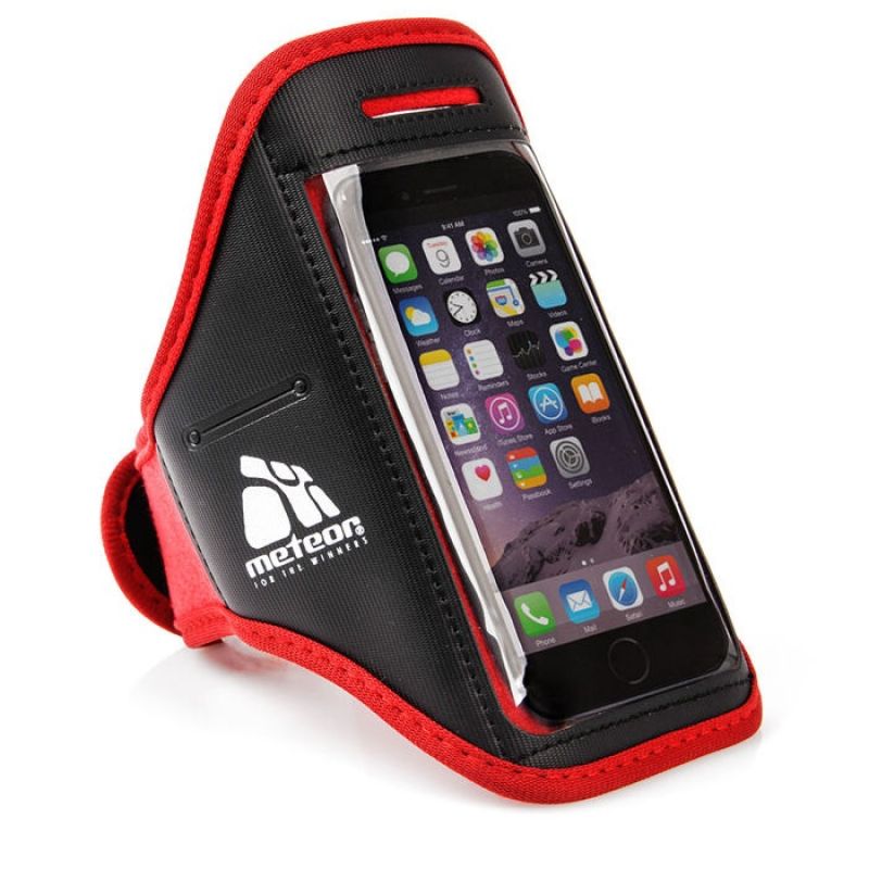 Meteor black and red armband with pocket fekete wirstbands, headbands