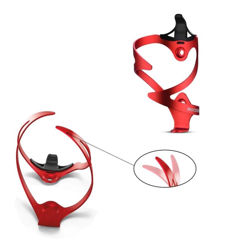 Rockbros 2017-11ARD Aluminum Bike Bottle Holder - Red czerwony water bottles, training equipment