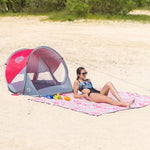 NILS CAMP NC3142 Self-Placing Beach Tent Red-Gray