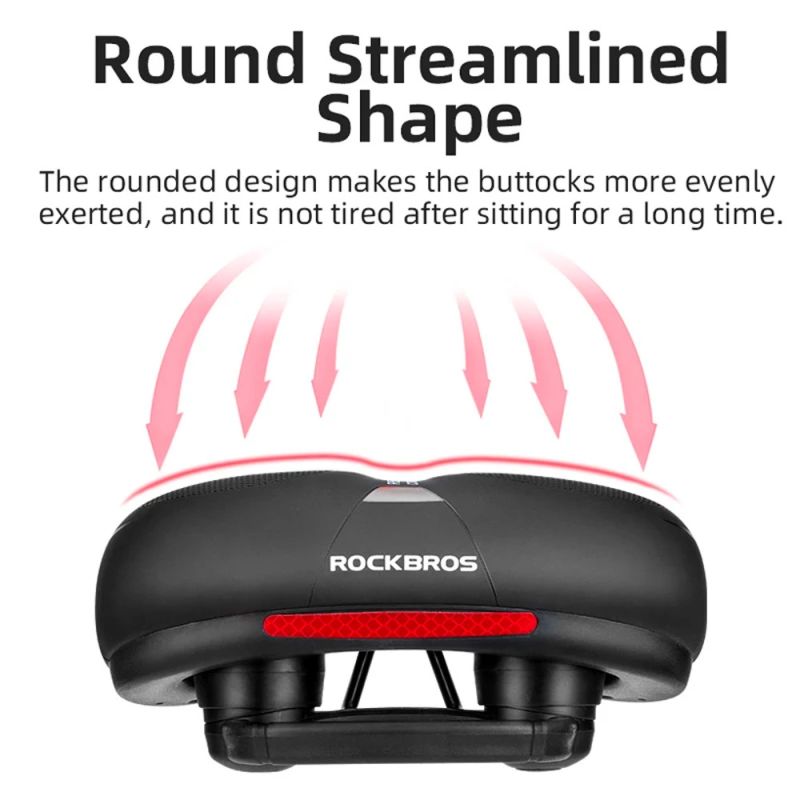 Rockbros AQ-6090R bicycle saddle - black and red czarny || czerwony kiegészítő 7016802870560-157404