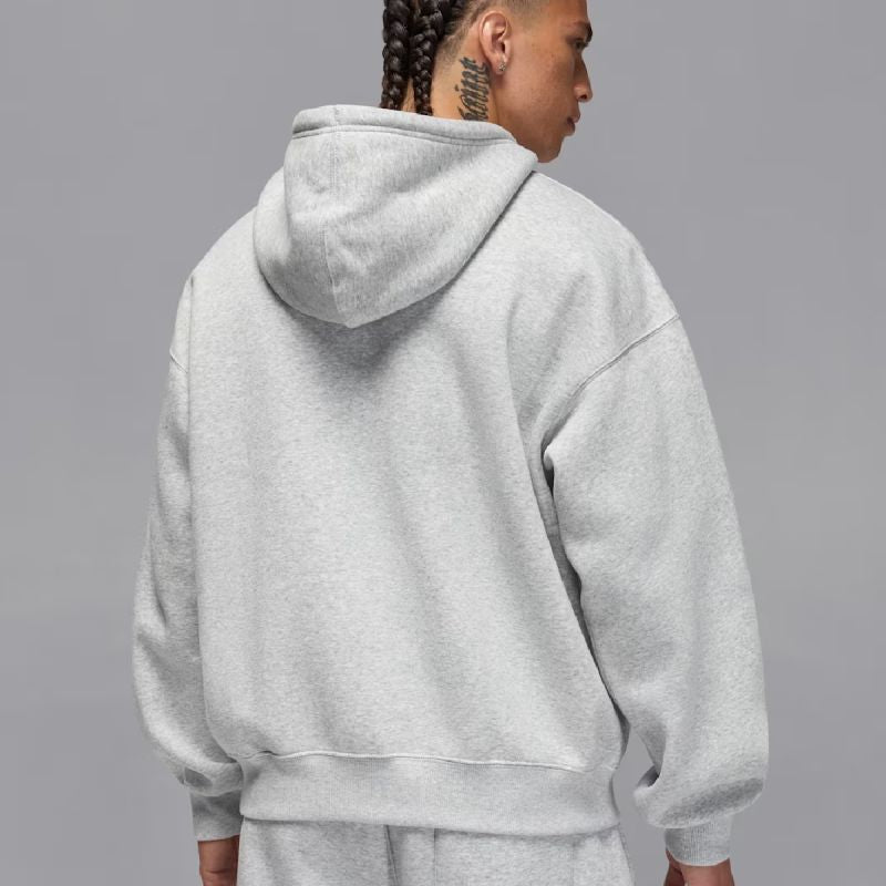jordan Men's Air Brooklyn Fleece Full-Zip Hoodie Gray - szürke pulóver