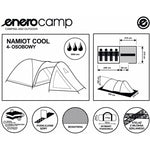 Enero Camp 4-Person Cool Black-Blue Tent kék tents, tourist equipment