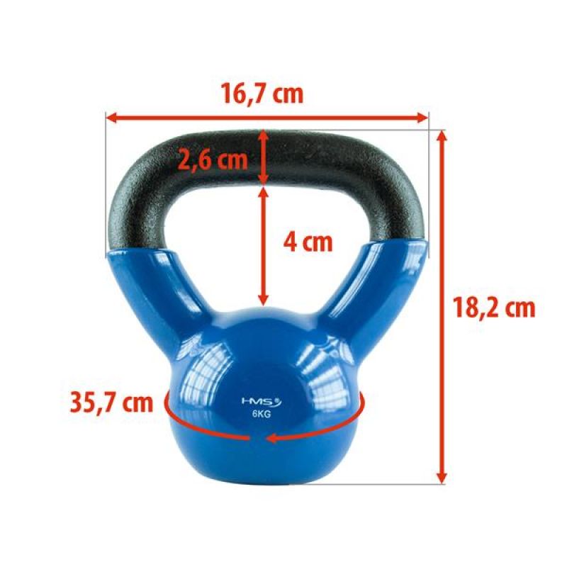 HMS Blue KNV06 cast iron kettlebell kék súlyzó 17-64-041