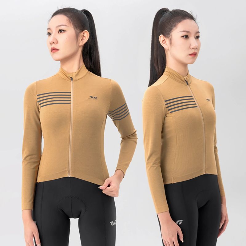 Rockbros TVI Women's Long Sleeve Cycling Jersey Fall/Winter S - Yellow s \ żółty kötött sapka 15310002003-211747