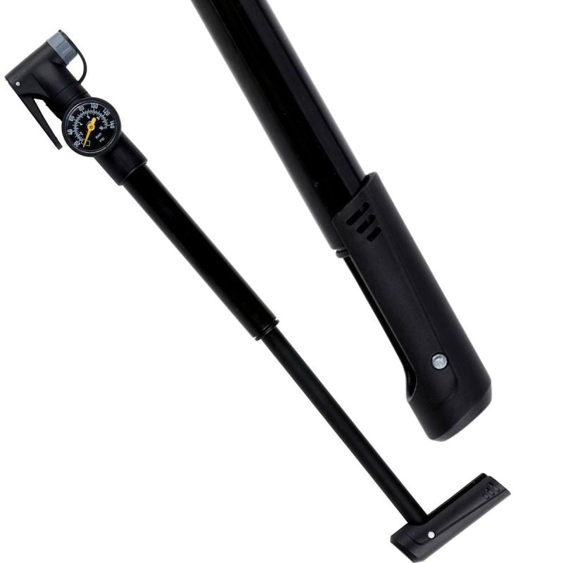Dunlop MINI BICYCLE PUMP WITH MANOMETER 120 psi (8 bar) BLACK fekete pumpa GSP-434285