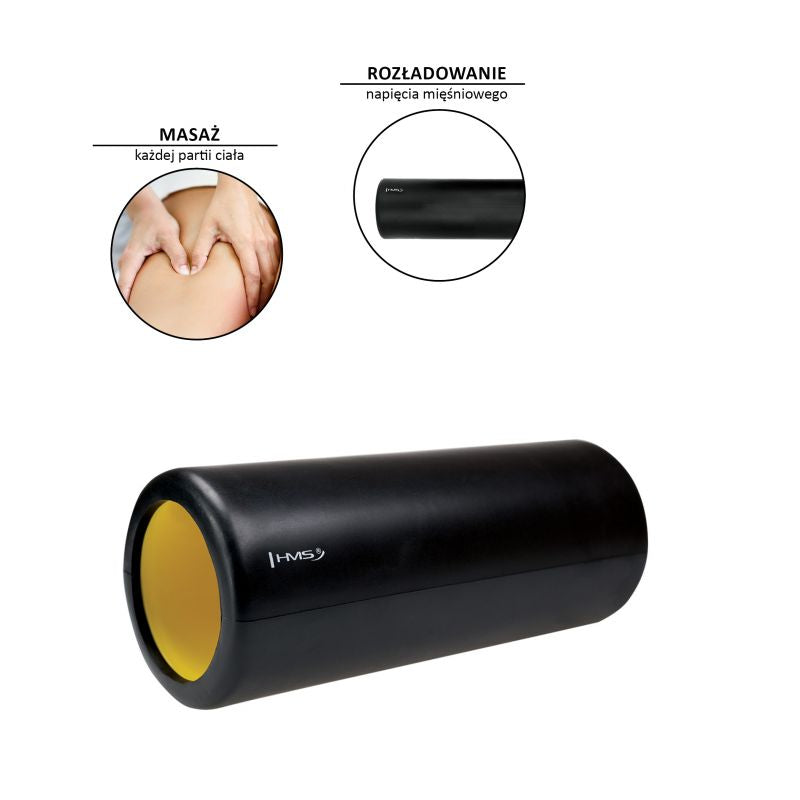 HMS Fitness roller BLACK\YELLOW FS111 fekete edzéssegítő 17-39-035