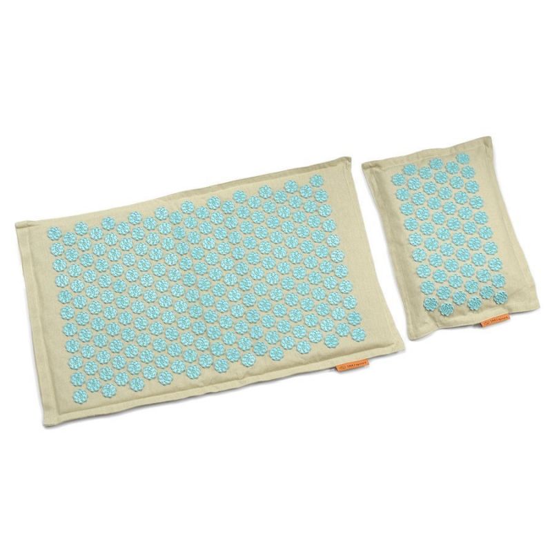 Smj Acupressure mat + pillow sport YG009 Premium Eco (linen coconut buckwheat) Edzőfelszerelés