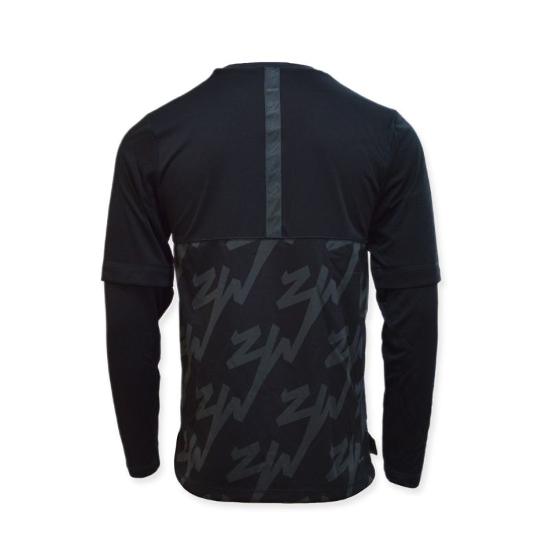AIR Jordan Zion Longsleeve Shooting Shirt Black/Dk Smoke Grey/Dk Smoke Gray - fekete sweatshirts, shirts