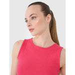 Women's knitted crop top 4F