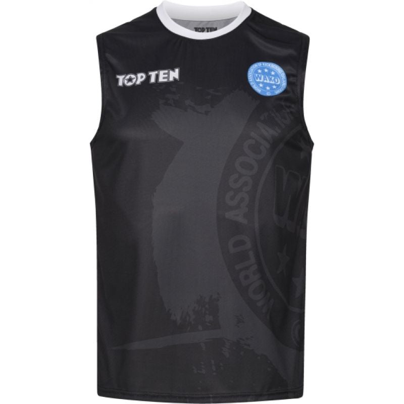 TOP TEN Kick light sleeveless top (WAKO APPROVED) czerwony+m póló
