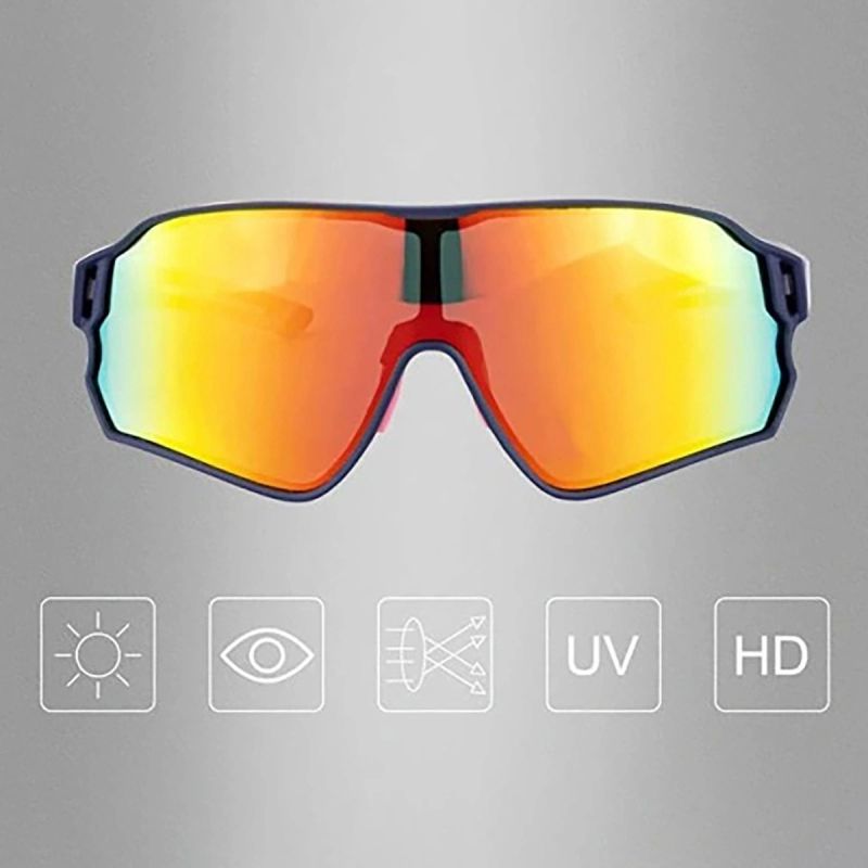 Rockbros Polarized Cycling Glasses - Blue and Pink rózsaszín glasses, training equipment