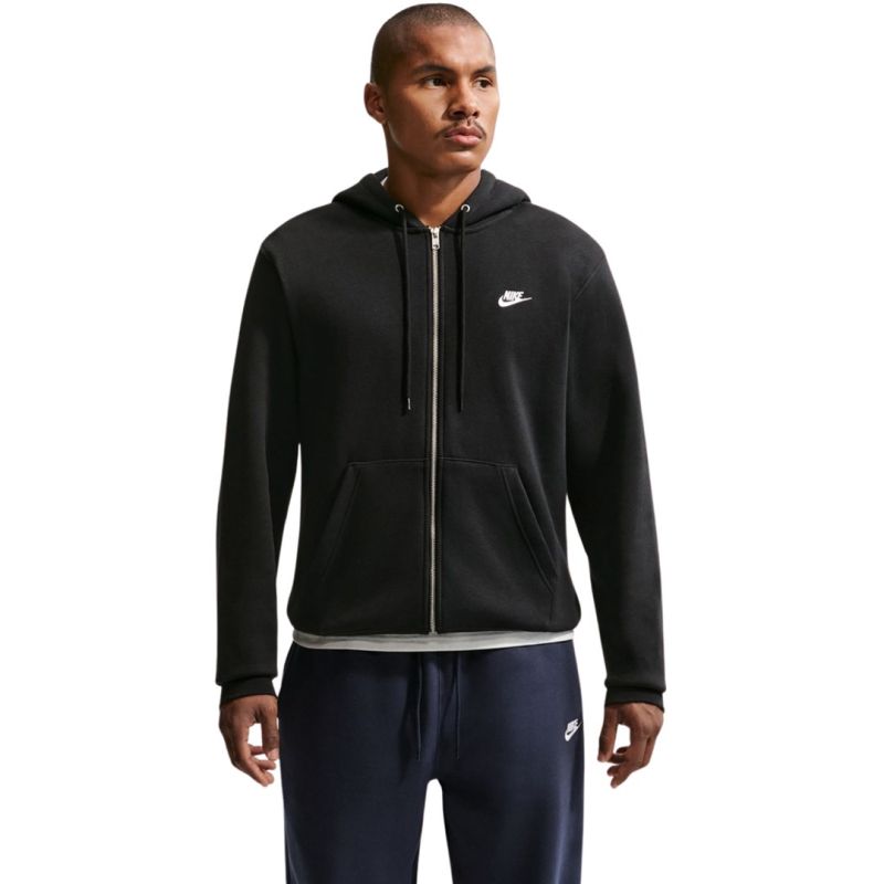 Nike Club BB FZ Hoodie Men's 010 fekete kapucnis pulóver 159296S