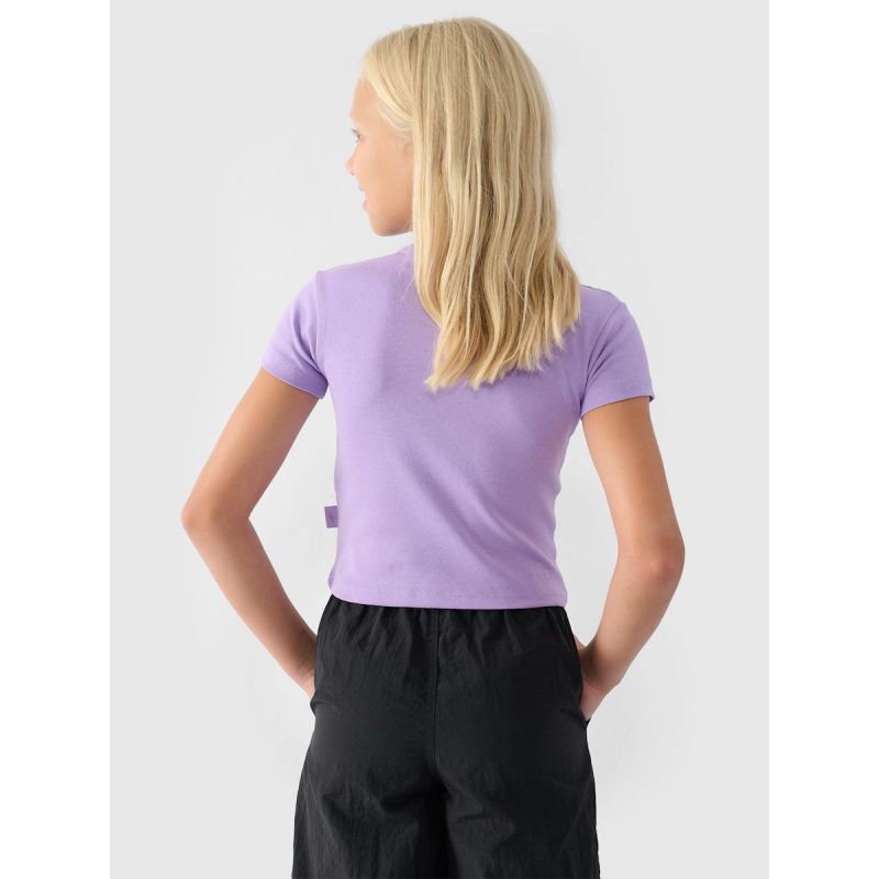 Girls' plain T-shirt 4F 4FJRSS24TTSHF2053-52S póló