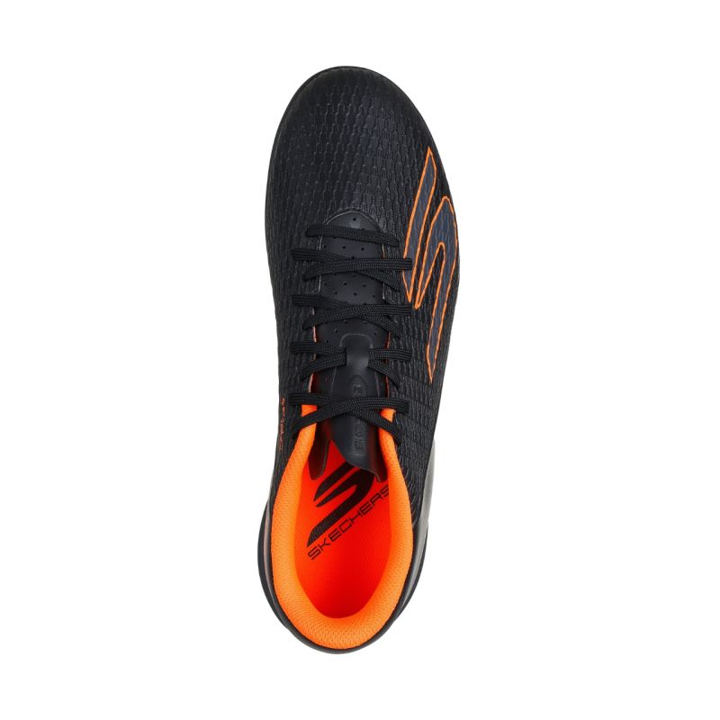 Skechers Club IC Football Boots Black and Orange 252136 BKOR narancssárga utcai cipő