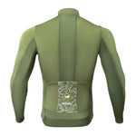 Rockbros ROAD TO SKY windproof insulated cycling jersey L - green l \ zielony pulóver