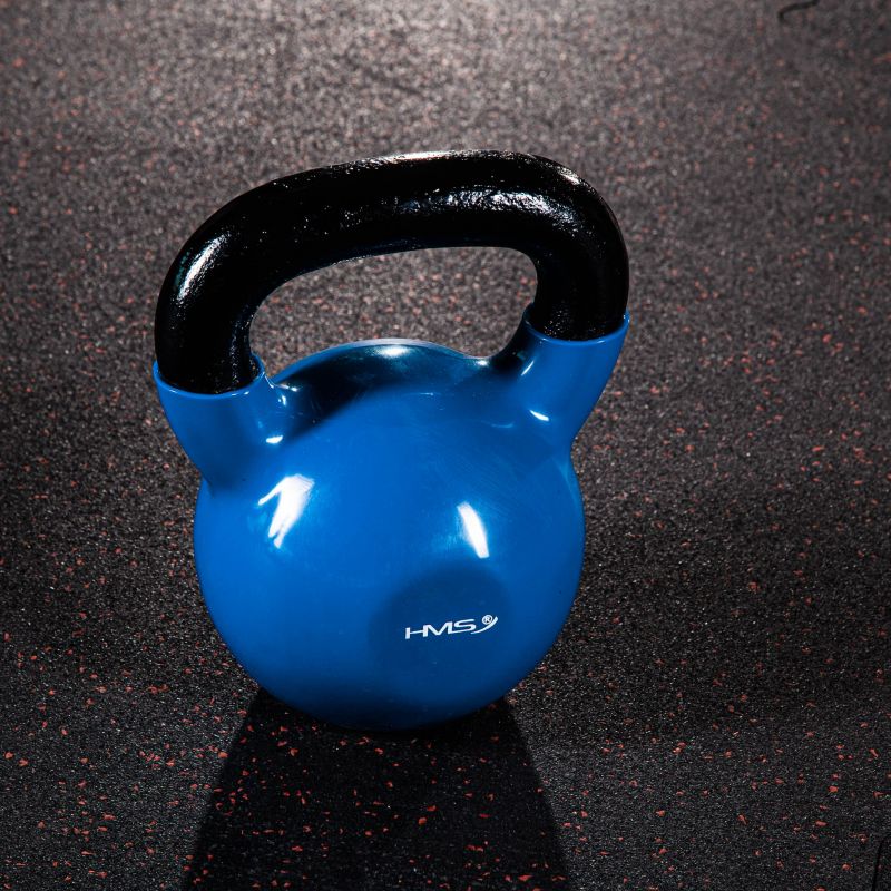HMS KNV08 BLUE vinyl-coated cast iron kettlebell kék fejpánt 17-64-042