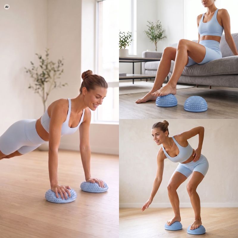 Spokey Sensory Half Balls for Balance Training, 2 pcs, SPIKE 16x8, 5cm edzőfelszerelés SPK-947370