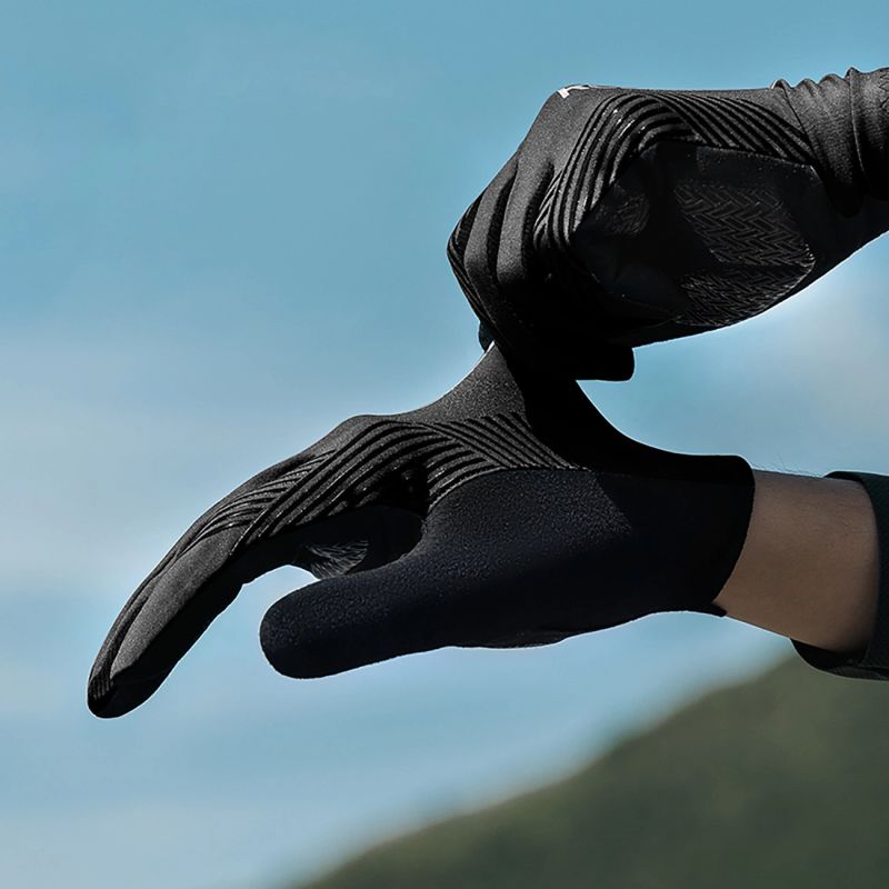 Rockbros cycling gloves spring/summer/autumn, full, size: L - black czarny \ l kesztyű