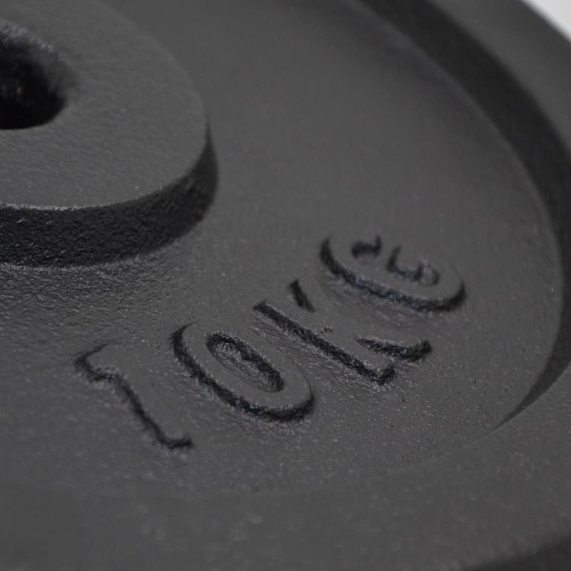 Enero BLACK CAST IRON WEIGHT 10KG FIT Ø26.5 1 pc. fekete weight, strength training equipment, training equipment