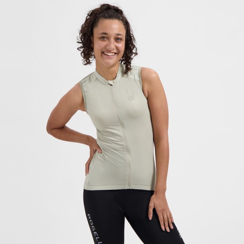 Rogelli women’s sleeveless cycling jersey ESSENTIAL taupe kerékpáros ruha SIRC2020001.920.M