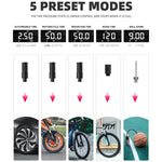Rockbros 42720001001 Electric Bike Pump with LED Display + USB-C - USB-A Cable - Black fekete pumps
