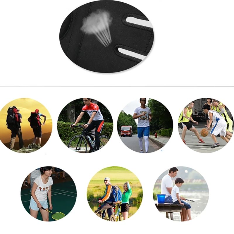 Rockbros sports protector for patella and knee joint, size - black fekete protectors and knee pads