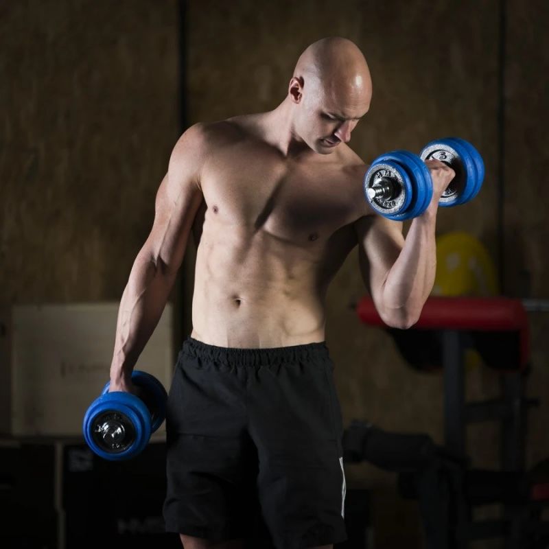 HMS SGG30 BAR 2-in-1 weight set (barbell and dumbbells) 30 kg póló 17-59-133