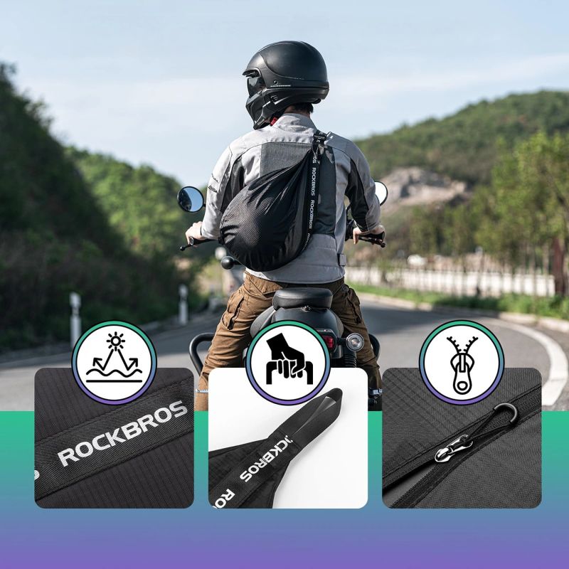 Rockbros H34 Backpack with Helmet Holder - Black fekete hátizsák