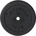 Enero Black Cast Iron Load 15 Kg Fit ø26.5 fekete weight, strength training equipment, training equipment