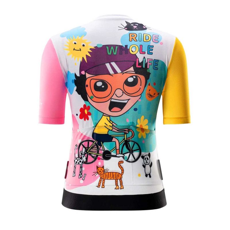 Rockbros 15210005004 women's cycling jersey with print - white fehér póló 15210005003-211670