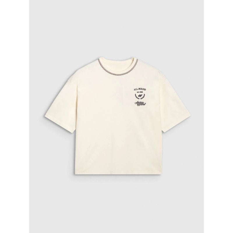 Women's oversize printed T-shirt 4F 4FRSS25TTSHF2979-11S póló