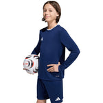 adidas Entrada 26 Long Sleeve Jersey Navy Blue KF5877 104cm hosszú ujjú póló