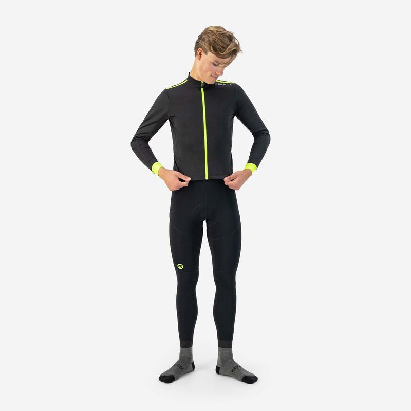 Rogelli long sleeve T-shirt CORE black-fluorescent 5XL fekete póló