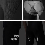 Rockbros Men's Cycling Bib with Pad Size L - Black czarny \ l short