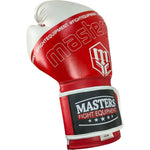 MASTERS FIGHT EQUIPMENT RPU-FOLK Boxing Gloves 12 oz White-Red piros kesztyű 013505-12