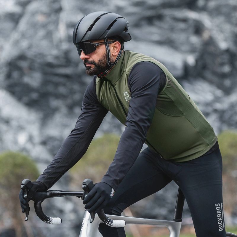 Rockbros ROAD TO SKY insulated windproof vest S - green s \ zielony vests