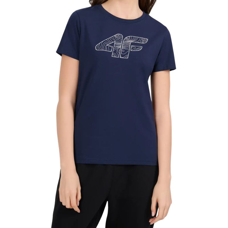 Women's T-shirt 4F F3309 navy 4FWMM00TTSHF3309 31S kék póló