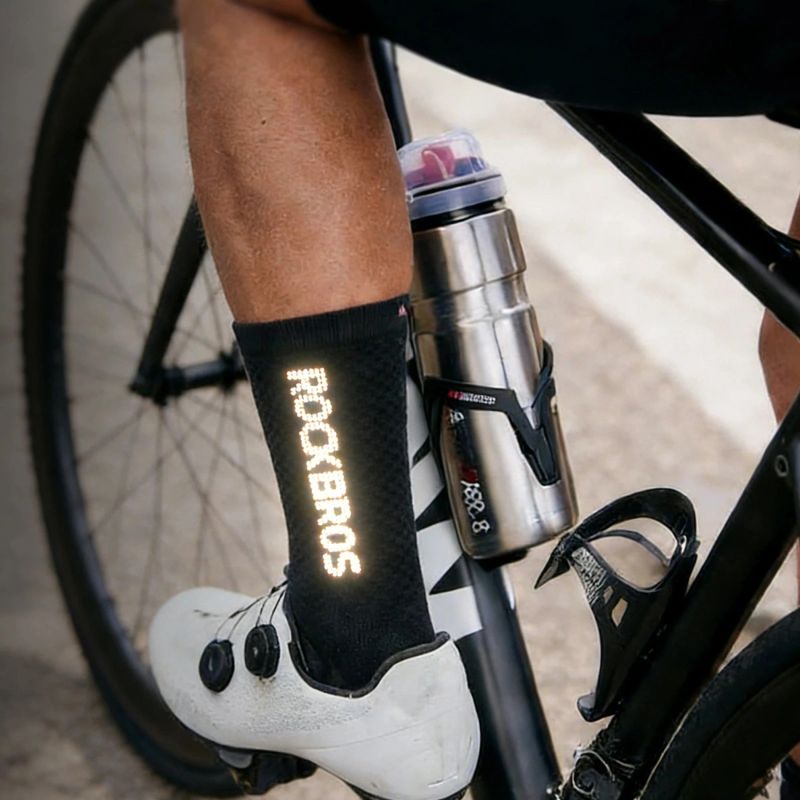 Rockbros 490067003 Reflective Cycling Socks M - Black m \ czarny zokni