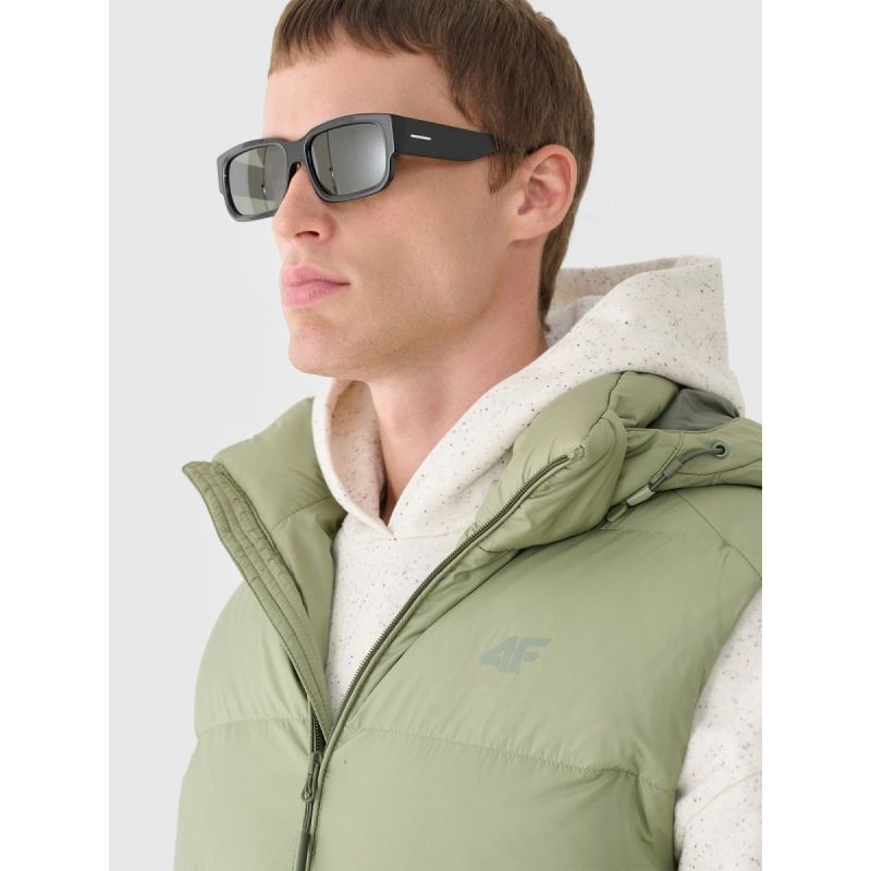Men's down vest with natural filling 4F 4FWAW24TVJAM148-43S mellény