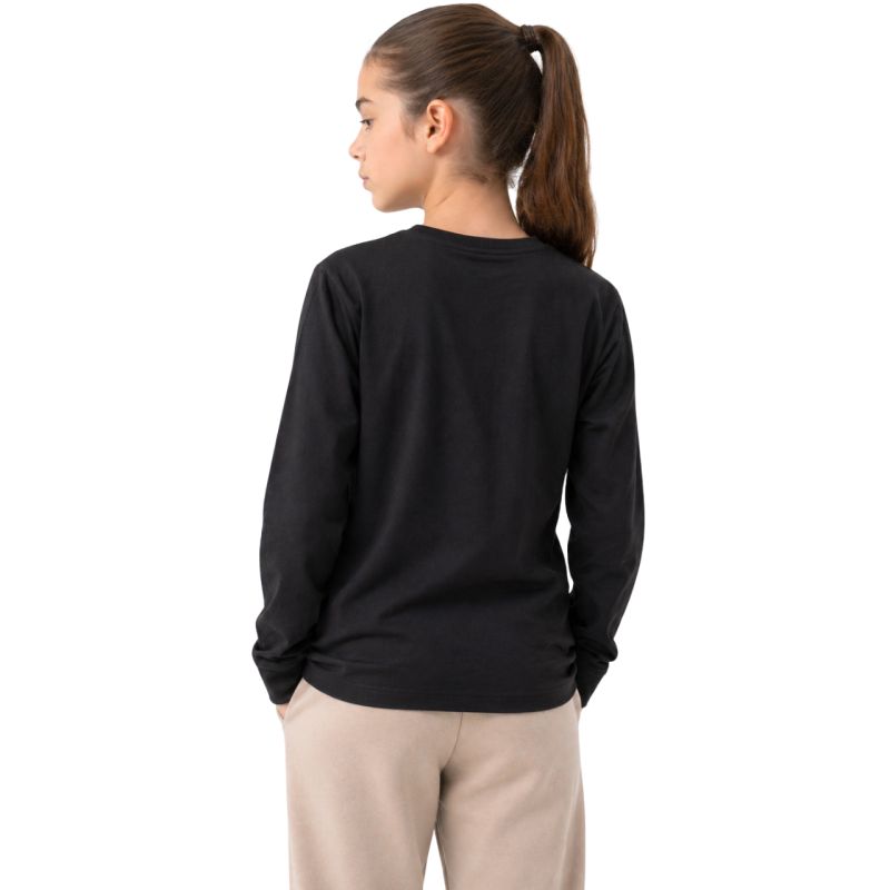 4F Longsleeve T-shirt for girls F460 deep 20S fekete póló