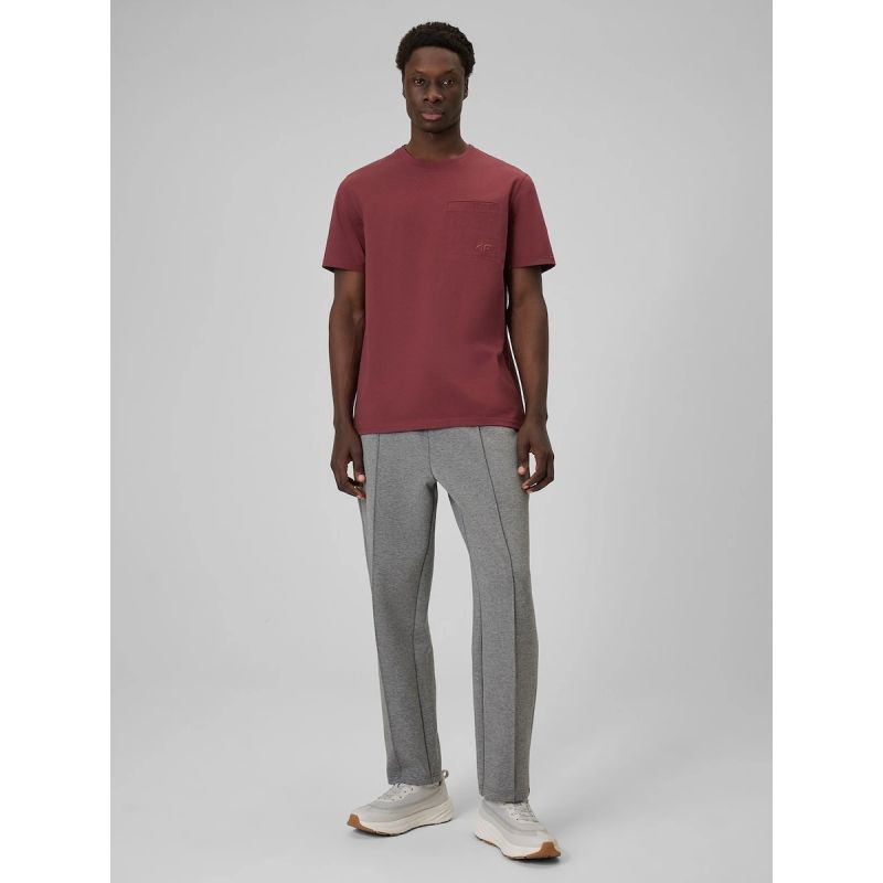 4F Men's regular plain T-shirt póló