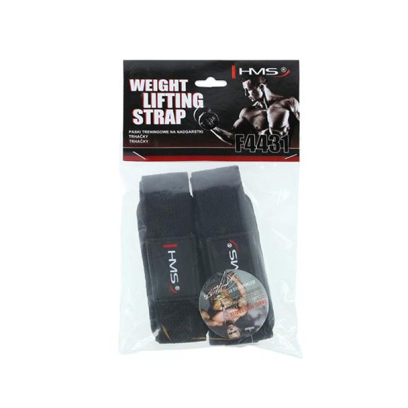 HMS F4431 Deadlift Training Straps fekete védőfelszerelés 17-62-027